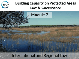 Cooperation for Conservation: - Protected Areas Law Capacity