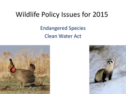 Wildlife Policy Issues 2015 - Kansas State University Animal