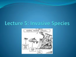 Lecture 5 Invasive Speciesx