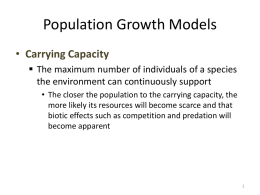 Population Ecology (Part 2)