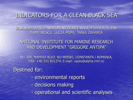 indicators for a clean black sea