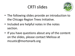 CRTI partner slidesx - Chicago Region Trees Initiative