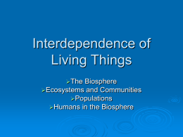 Interdependence of Living Things Unit