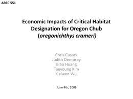 Economic Impacts of Critical Habitat Designation