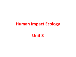 Human Impact Ecology