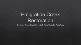 Emigration Creek Restoration
