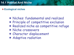 14.1 Habitat And Niche