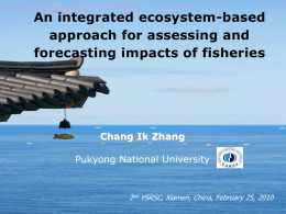 Why ecosystem-based fisheries management?