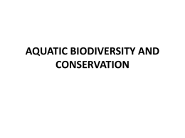 Aquatic biodiversity and conservation