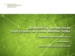 Biodiversity perspectives from Croatia IJ