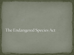 The Endangered Species act