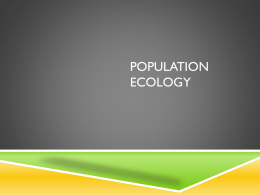 Population Ecology - West Windsor