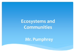 Ecosystems and Communities Teacher