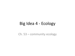 Notes - Community Ecologyx