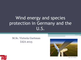Wind energy and species protection in Germany and the U.S.