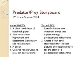 Predator Prey Storyboard Instructions