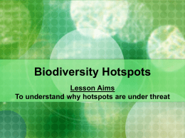 Biodiversity Hotspots - School