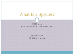 What Is a Species?