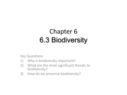 Chapter 6 6.3 Biodiversity