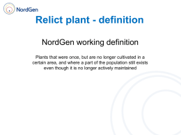 Relict plant - definition