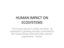 human impact on ecosystems