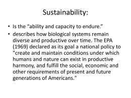Sustainability ppt