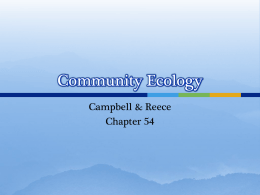 Community Ecology - Anderson School District One