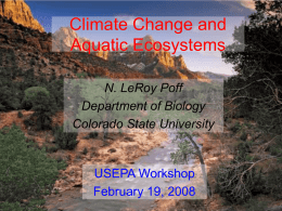 Climate Change and Aquatic Ecosystems