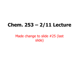 Chem. 31 – 9/15 Lecture
