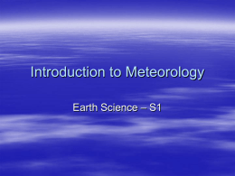 Intro to meteorology