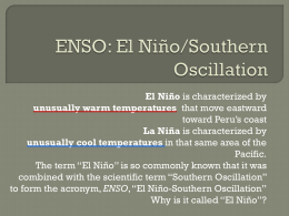 El Niño, Trop Cyclones