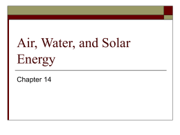 Air, Water, and Solar Energy