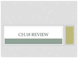 Ch.18 Review