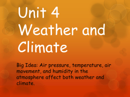 Unit 4 Weather and Climate