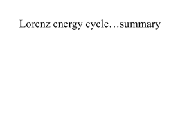 Lorenz energy cycle summary