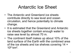 Antarctic Ice Sheet - Atmospheric Sciences at UNBC
