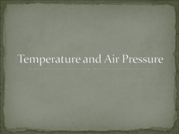 Temperature and Pressure Notes - Red Hook Central School District