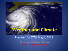 Weather and Climate - Lunar and Planetary Institute