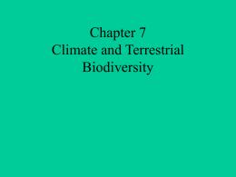 Climate and Terrestrial Biodiversity