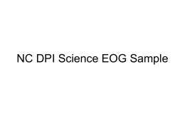 NC DPI Science EOG Sample