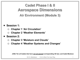 Cadet Phase I & II Aerospace Dimensions Introduction to
