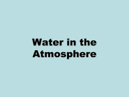 Water in the Atmosphere - Grosse Pointe Public School System
