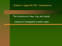 Condensation - U Wyoming Atmospheric Science