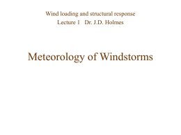 Meteorology of Windstorms - LSU Hurricane Engineering