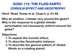 EOSC 112: THE FLUID EARTH - University of British Columbia