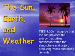 Interaction Between Sun, Ocean & Weather Notes