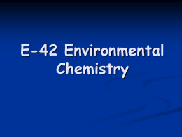E-42 Environmental Chemistry