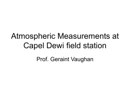 Weather Measurements at Capel Dewi field station