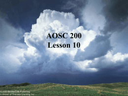 Thunderstorms and Tornadoes Chapter 11