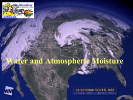 Water and Atmospheric Moisture